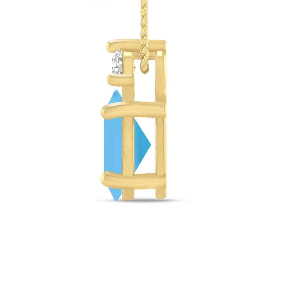 Rose Gold - Blue Topaz