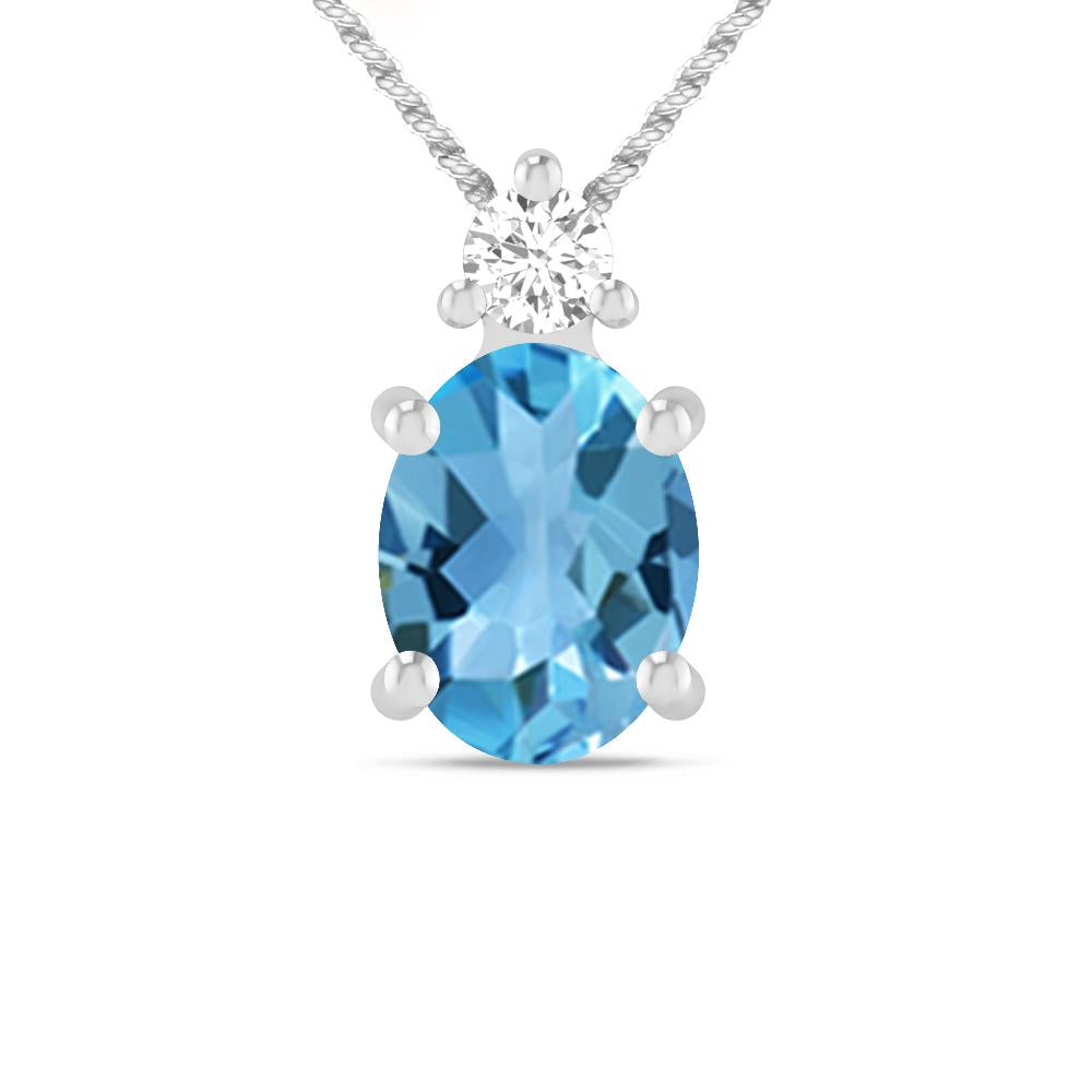 White Gold - Blue Topaz