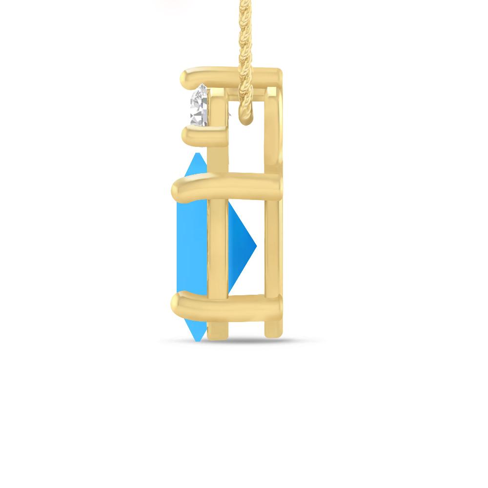 Rose Gold - Blue Topaz