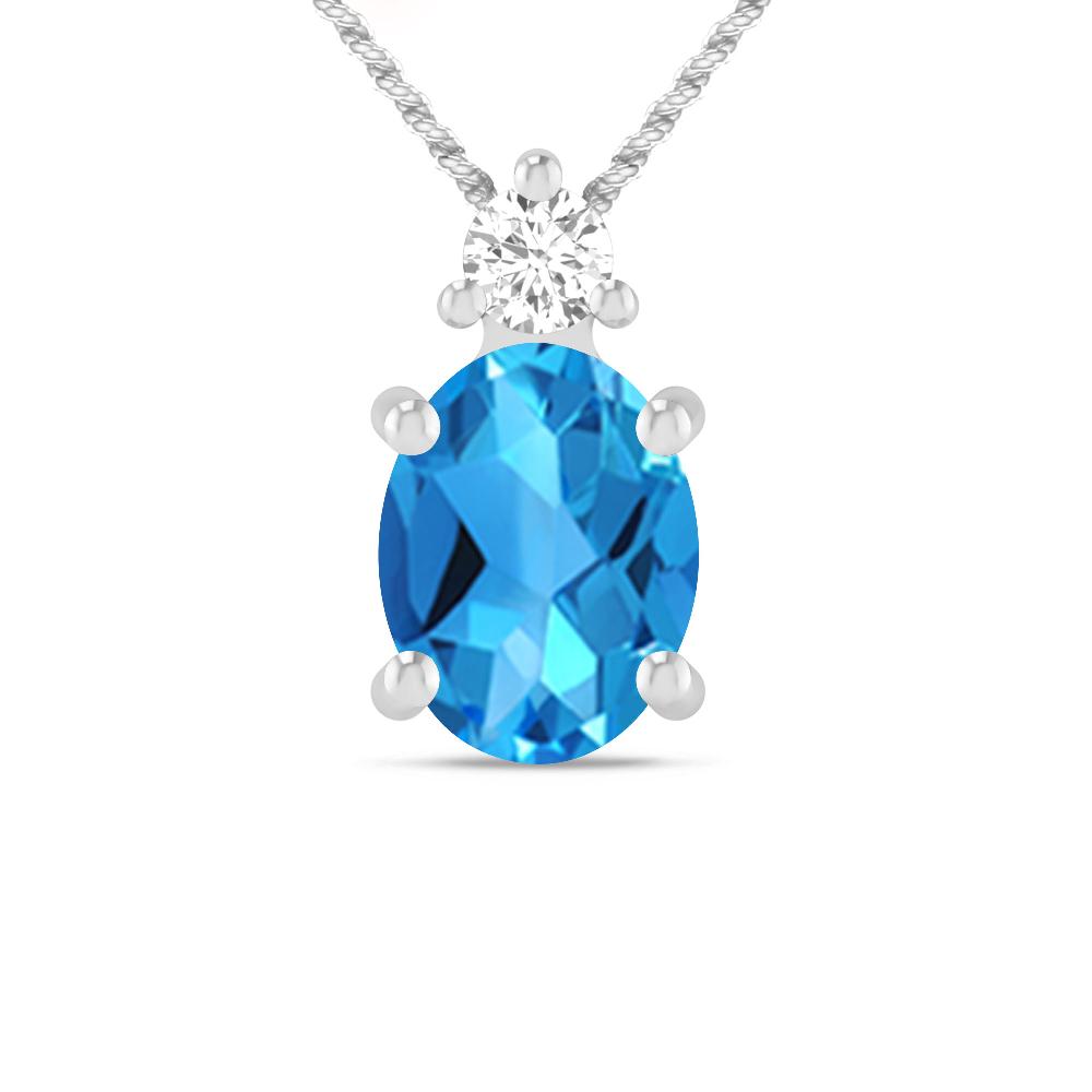 White Gold - Blue Topaz
