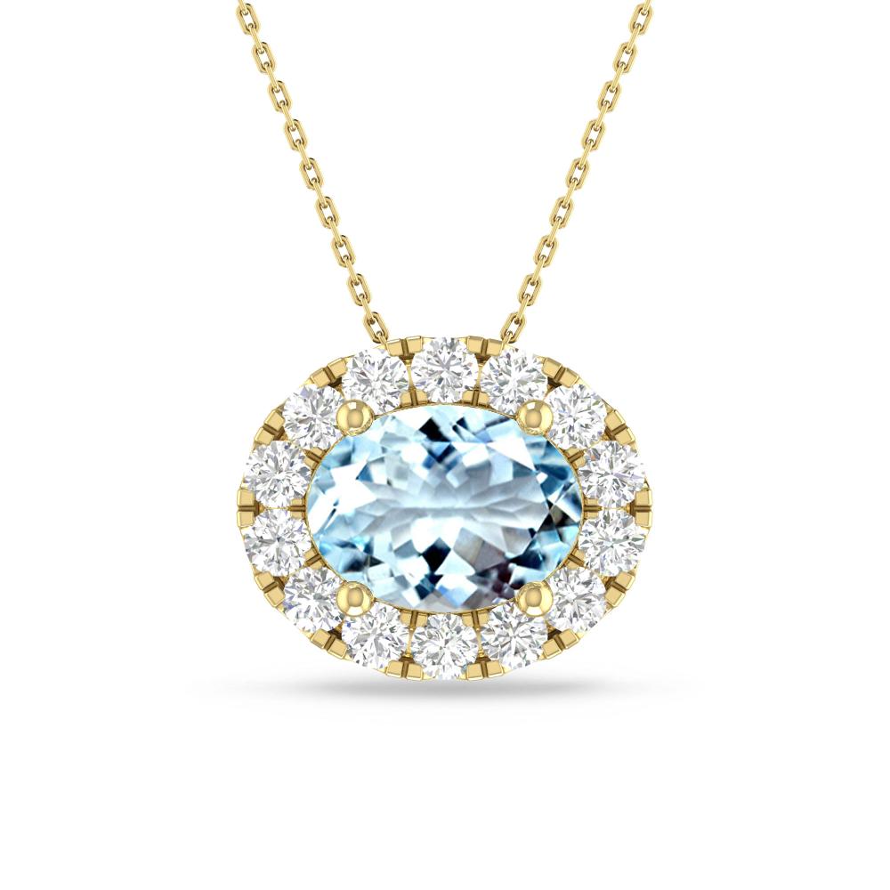 Yellow Gold - Aquamarine