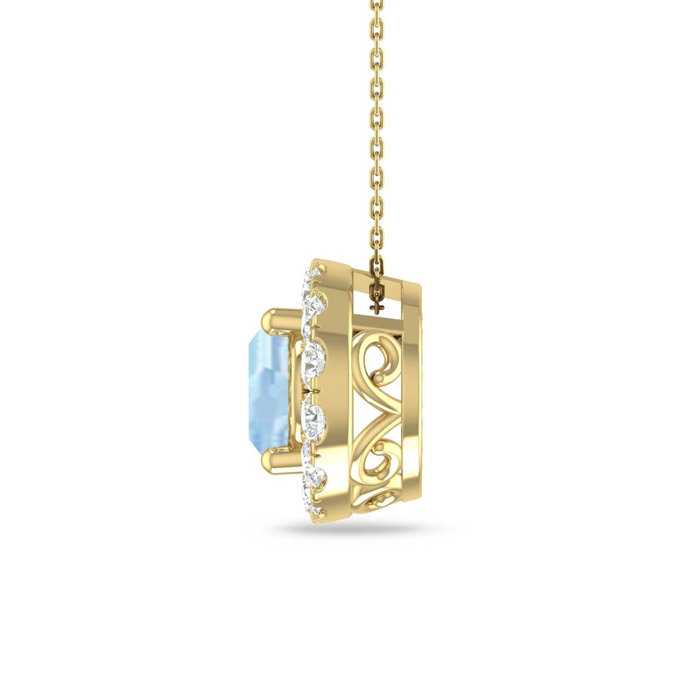 Yellow Gold - Aquamarine