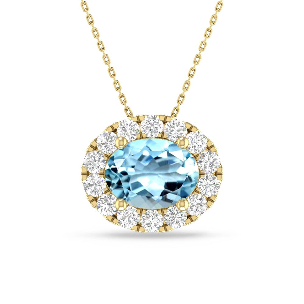 Yellow Gold - Aquamarine