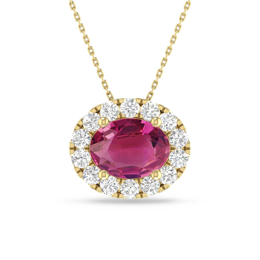 Yellow Gold - Pink Tourmaline