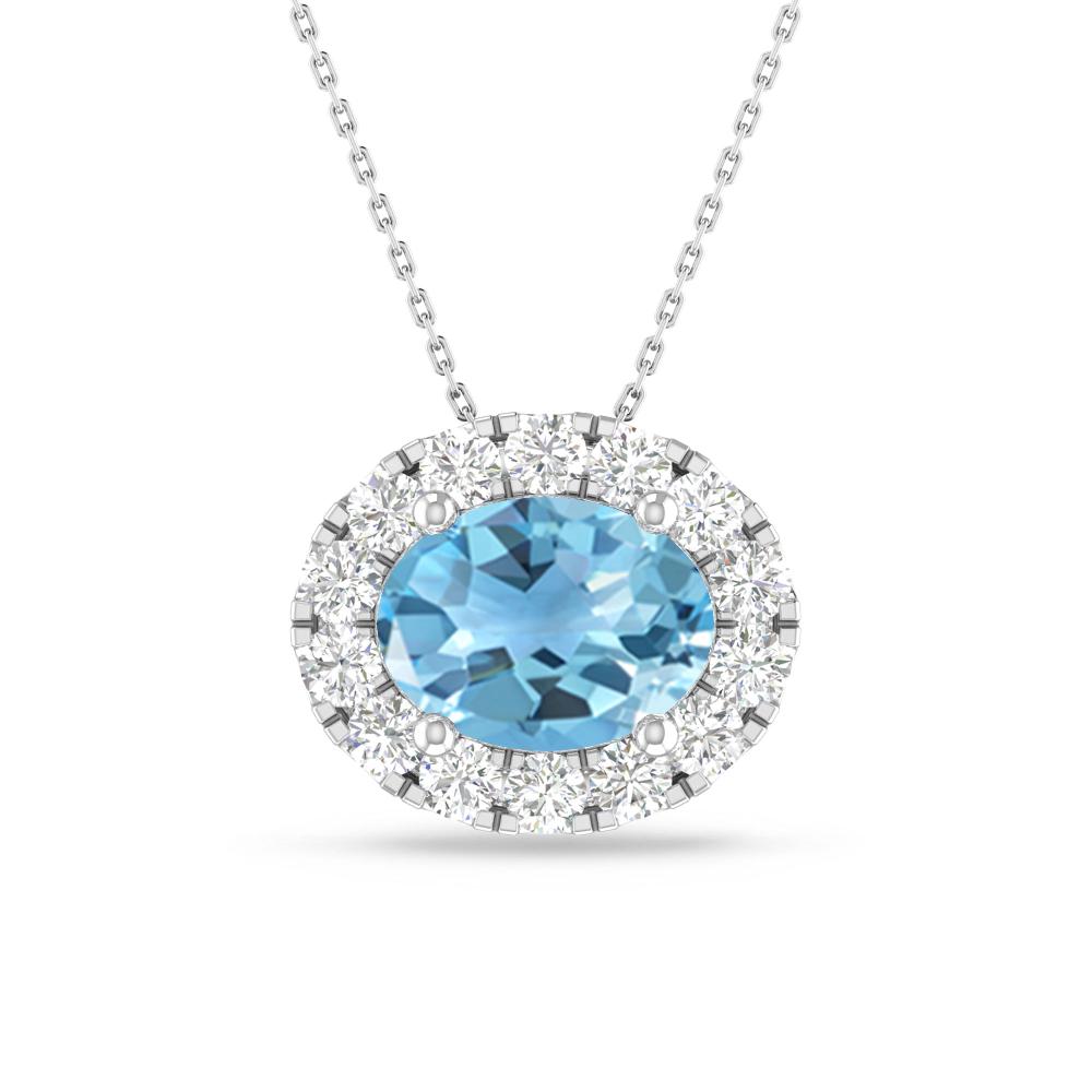 White Gold - Blue Topaz