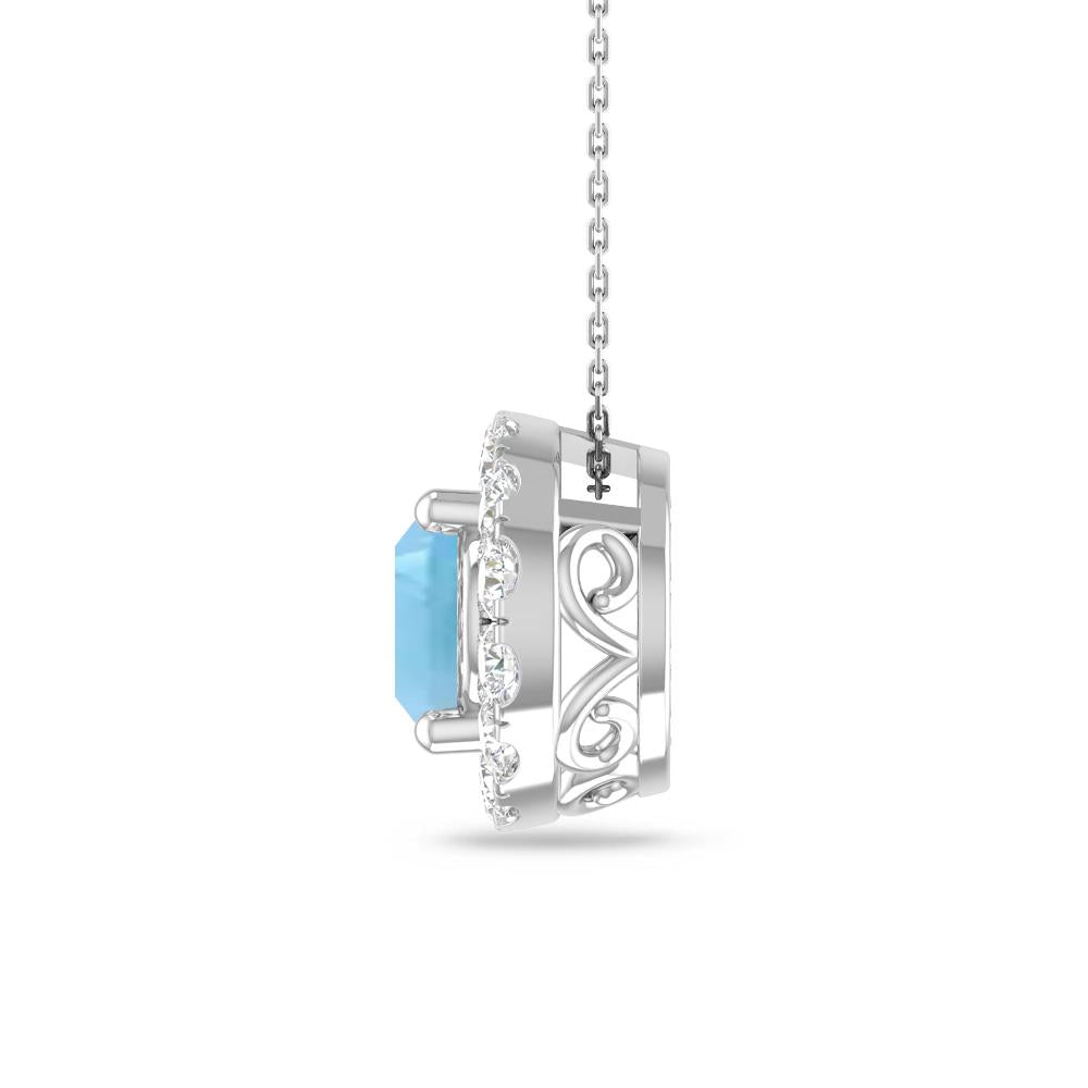 White Gold - Blue Topaz
