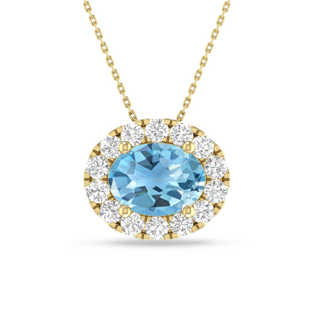 Yellow Gold - Blue Topaz