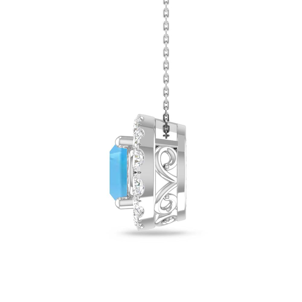 White Gold - Blue Topaz