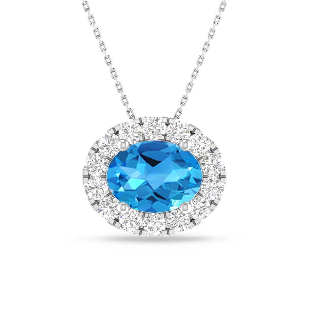 White Gold - Blue Topaz