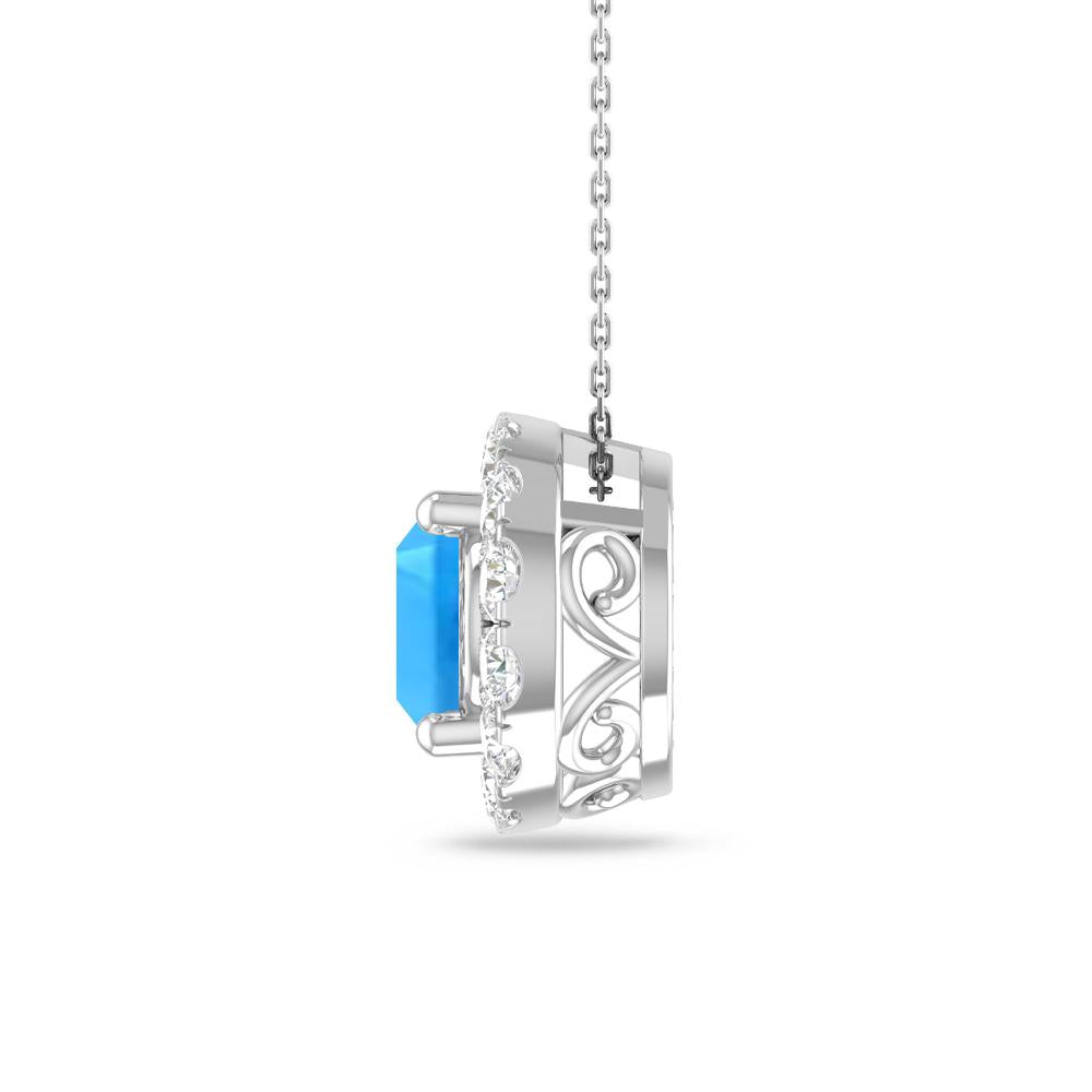 White Gold - Blue Topaz