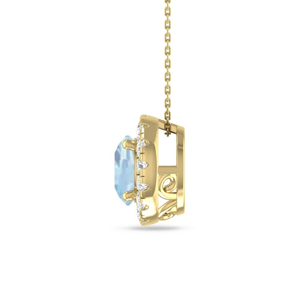 Yellow Gold - Aquamarine