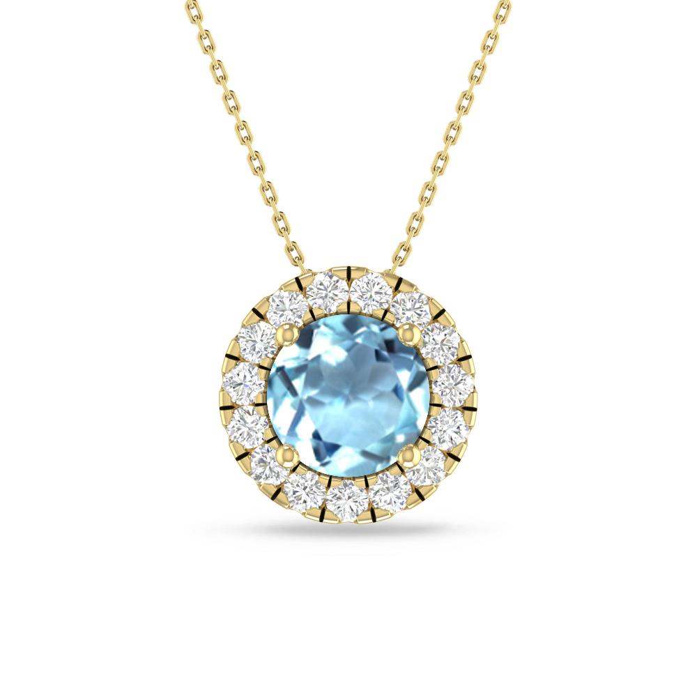 Yellow Gold - Aquamarine