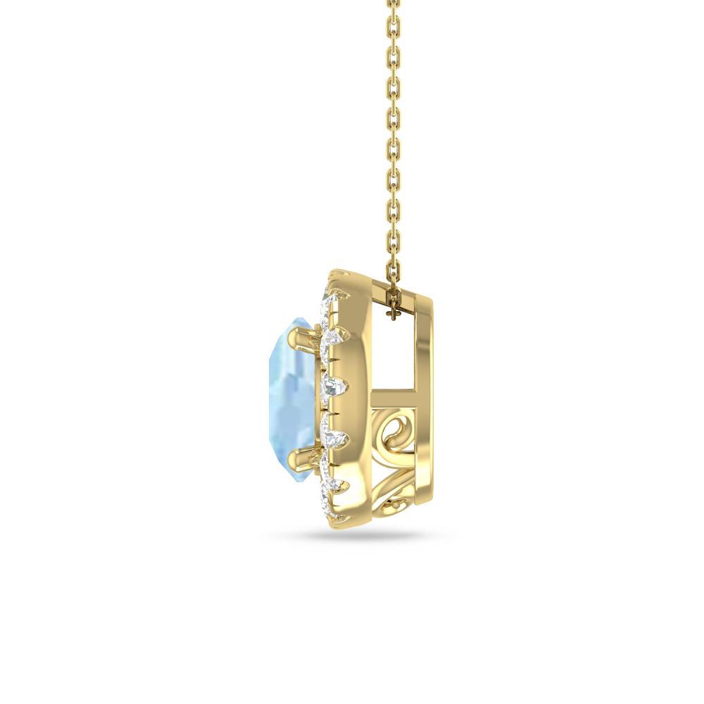 Yellow Gold - Aquamarine