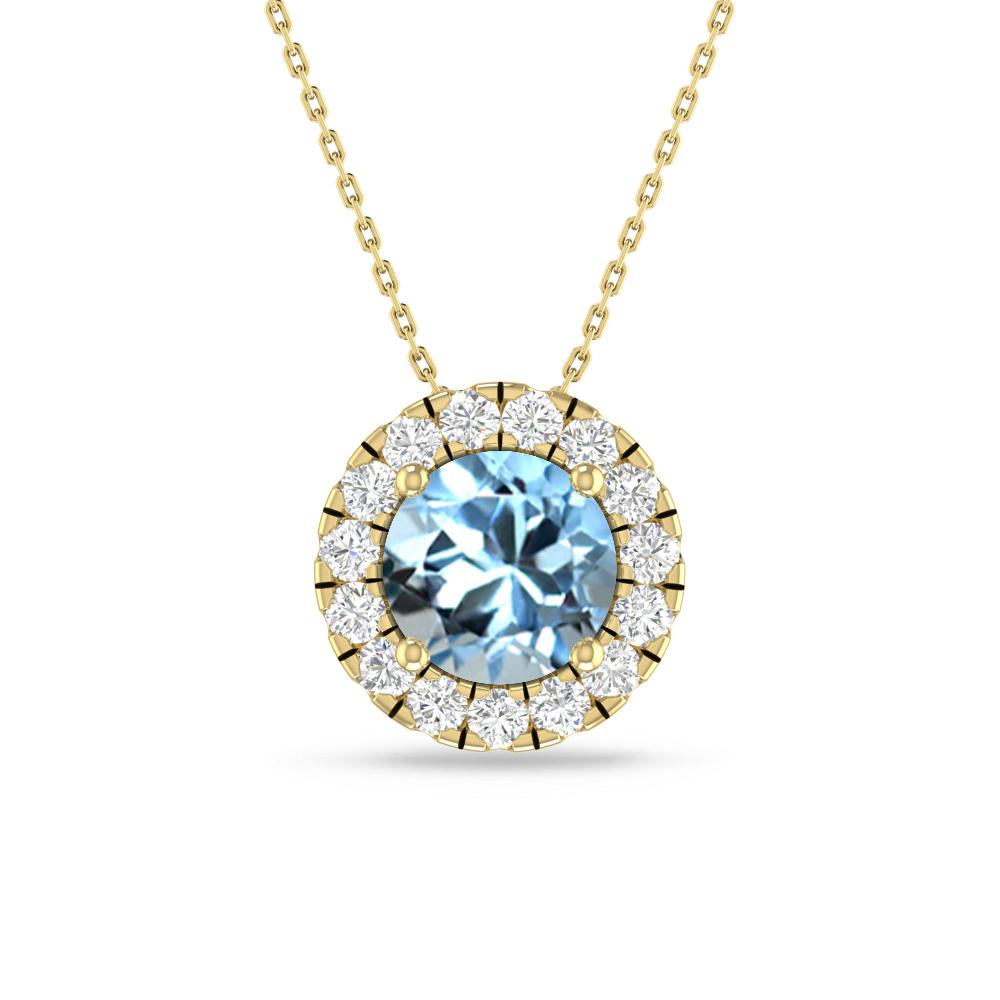Yellow Gold - Aquamarine