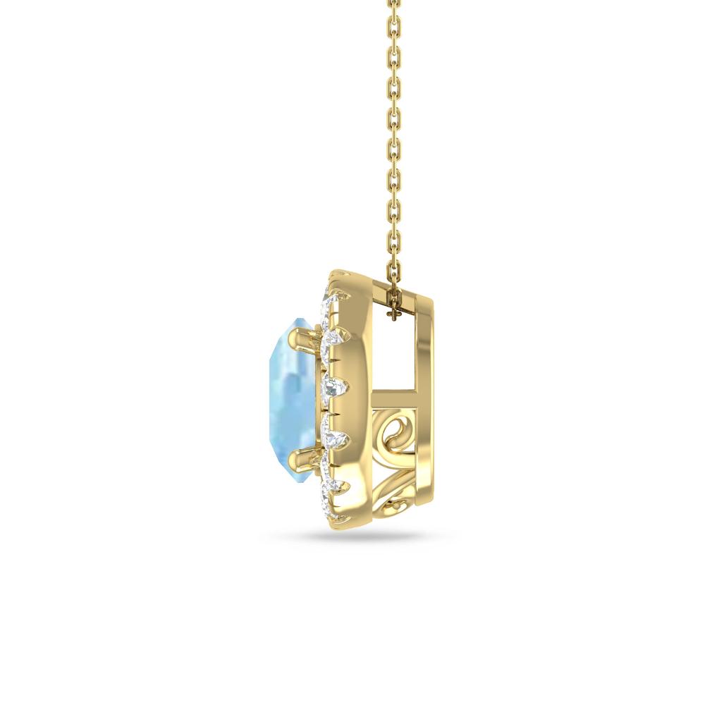 Yellow Gold - Aquamarine