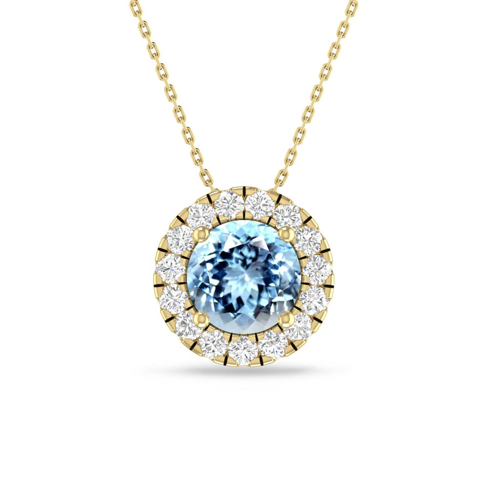 Yellow Gold - Aquamarine