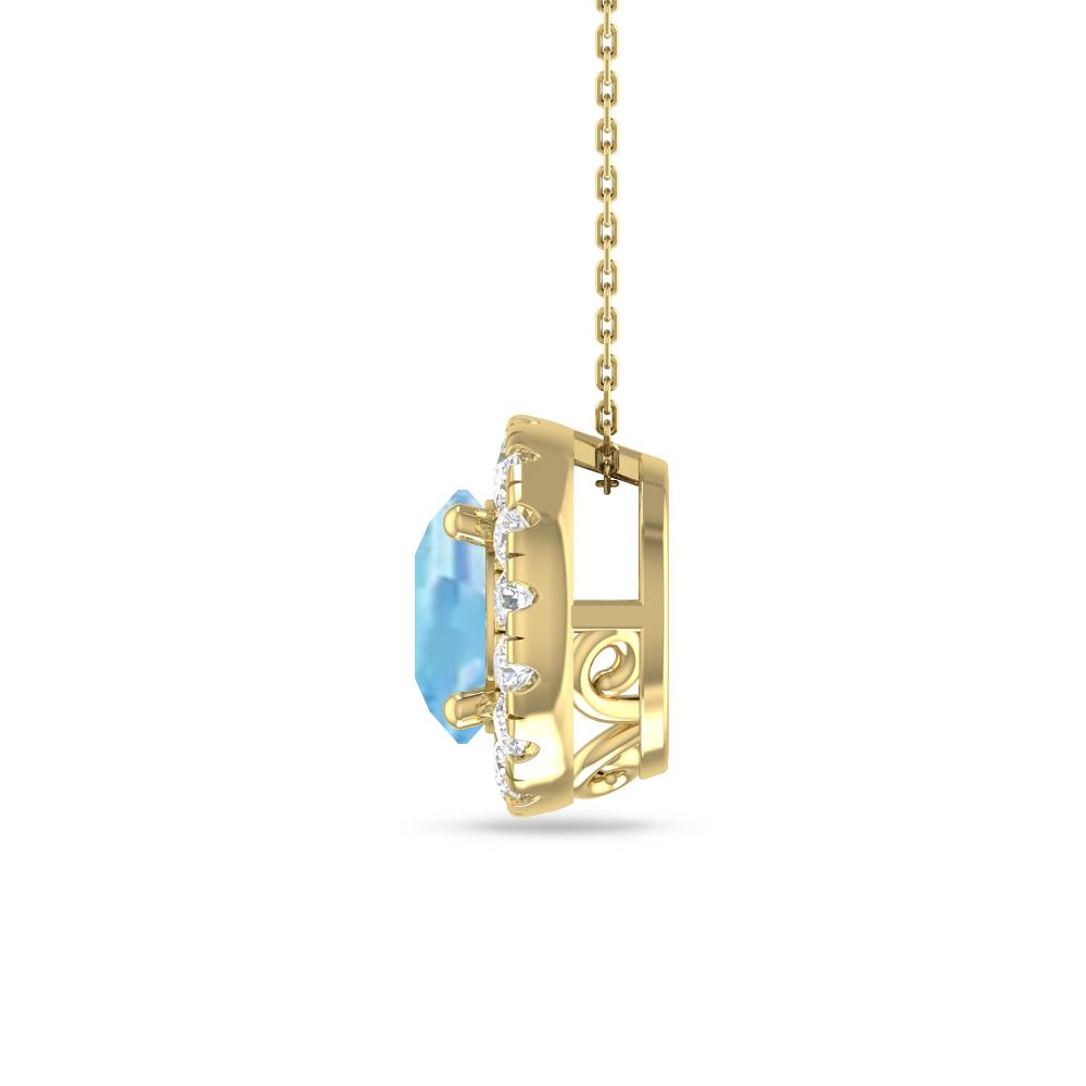 Yellow Gold - Aquamarine