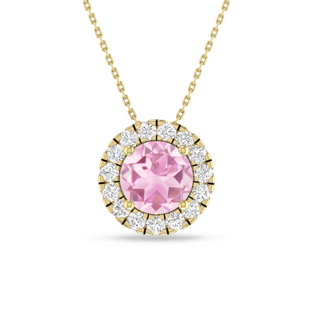 Yellow Gold - Pink Tourmaline
