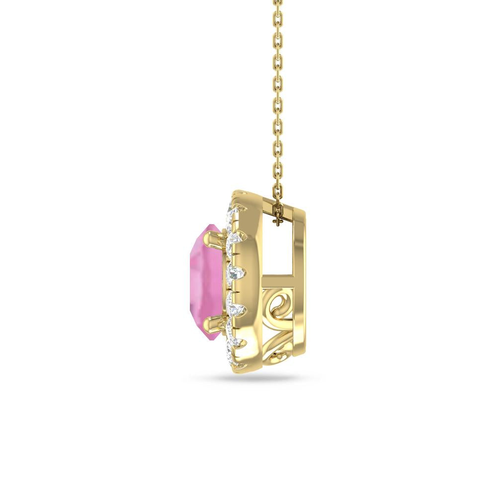 Yellow Gold - Pink Tourmaline