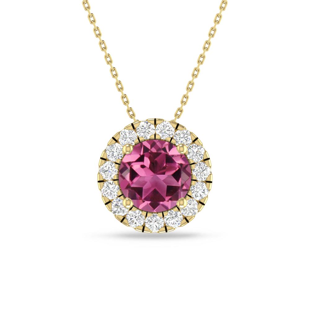 Yellow Gold - Pink Tourmaline