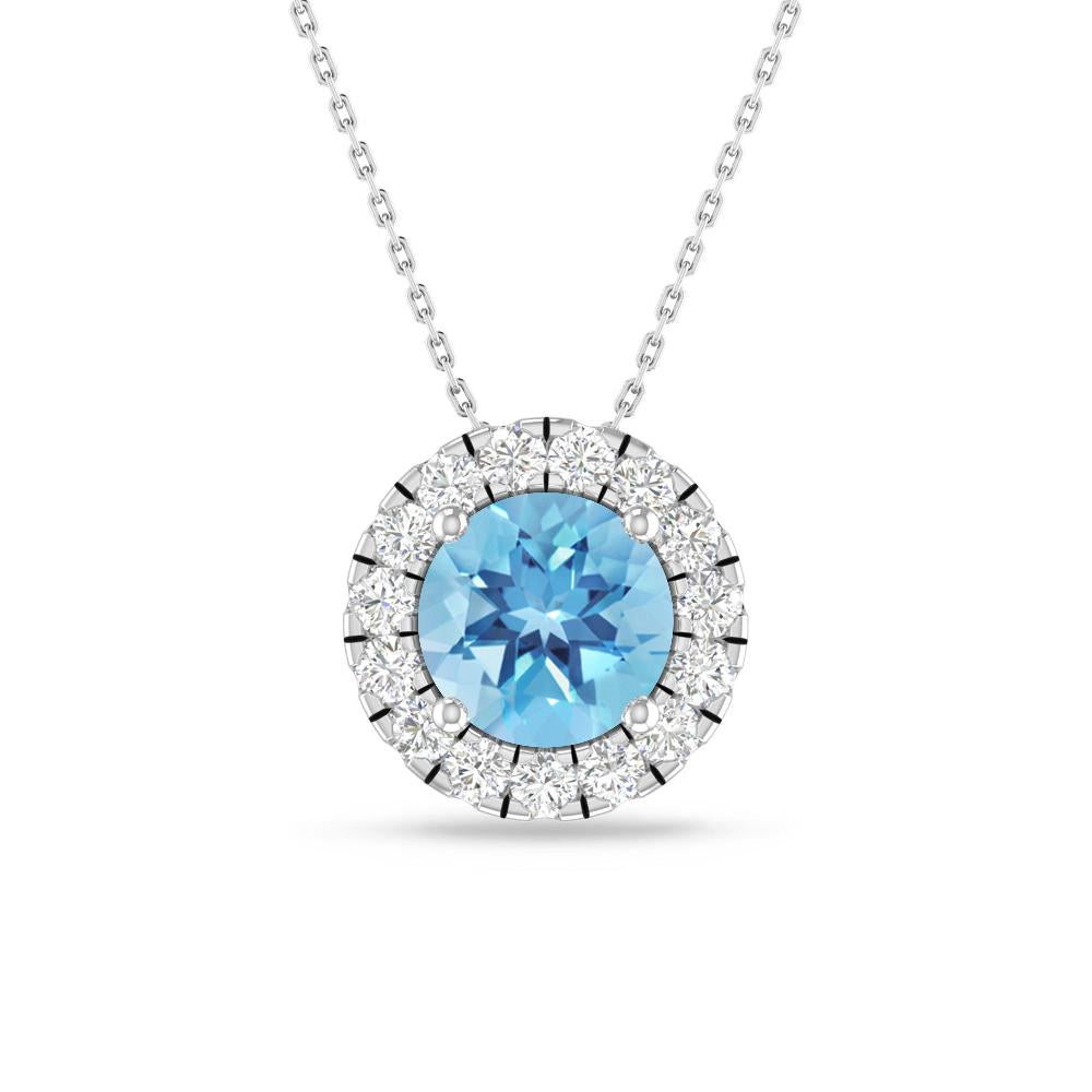 White Gold - Blue Topaz