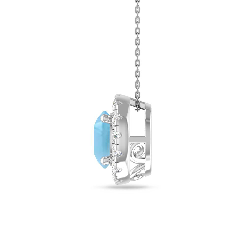 White Gold - Blue Topaz