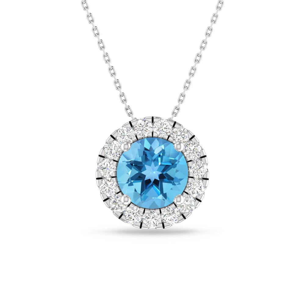 White Gold - Blue Topaz
