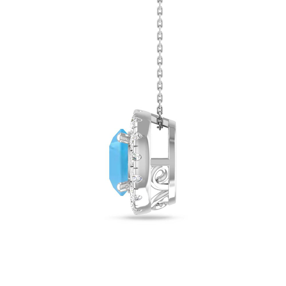 White Gold - Blue Topaz