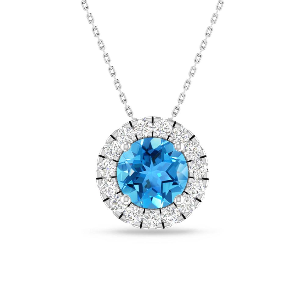 White Gold - Blue Topaz