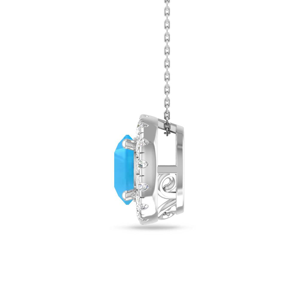 White Gold - Blue Topaz