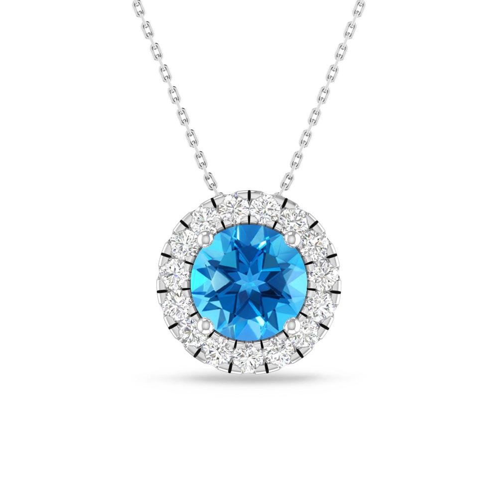 White Gold - Blue Topaz