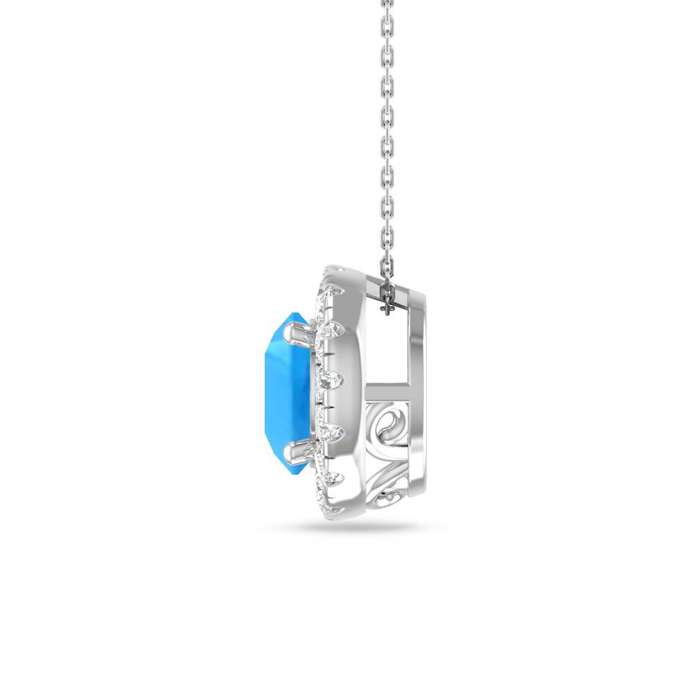 White Gold - Blue Topaz
