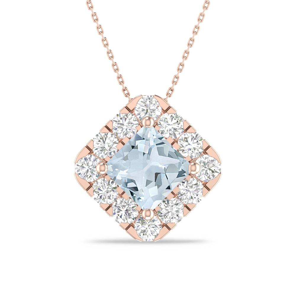 Rose Gold - Aquamarine