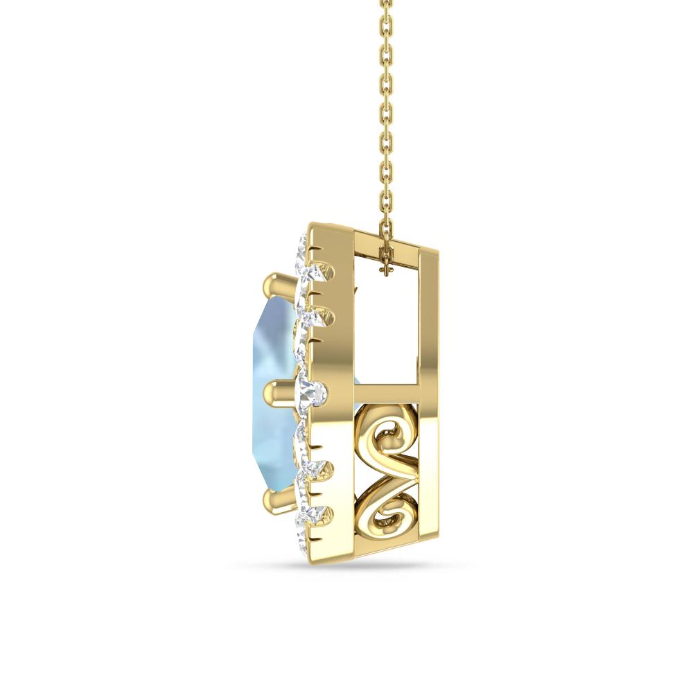 Yellow Gold - Aquamarine