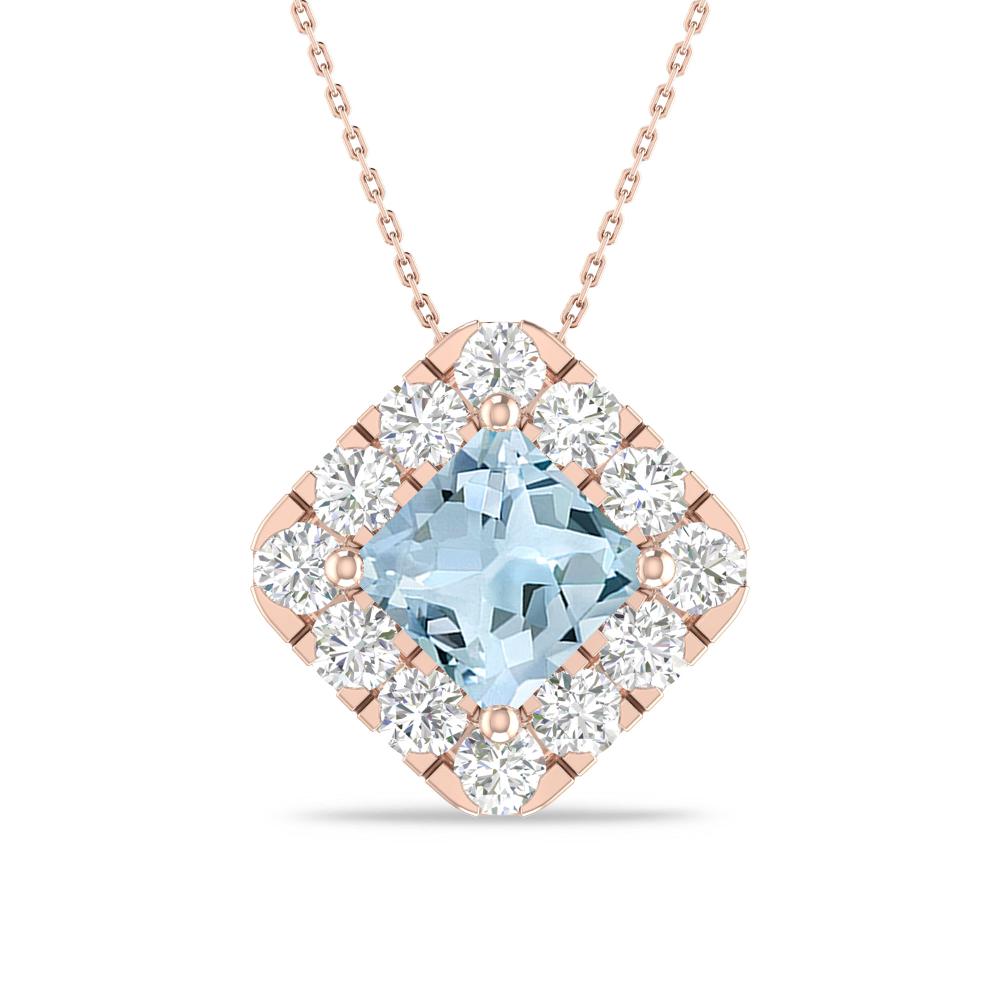 Rose Gold - Aquamarine