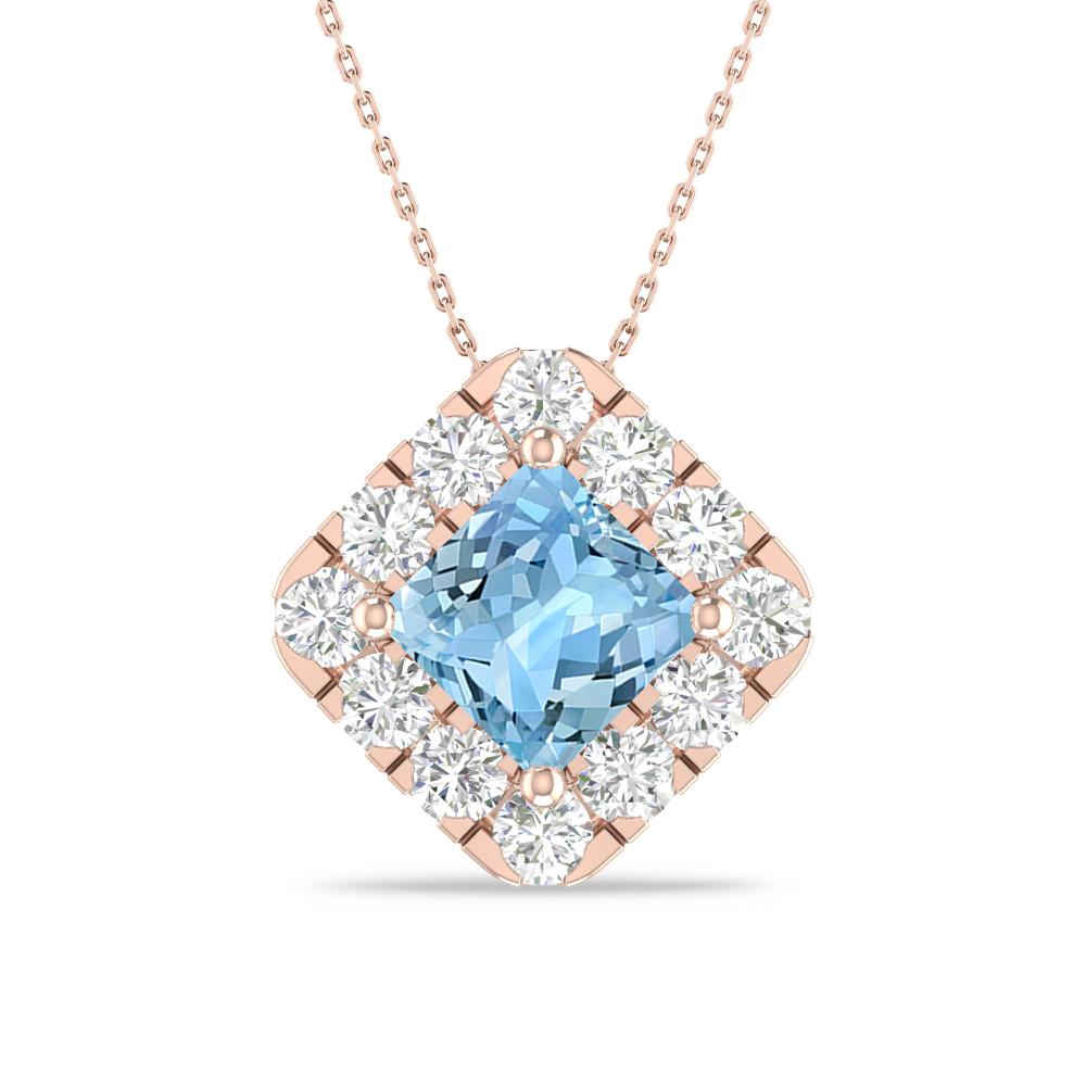Rose Gold - Aquamarine