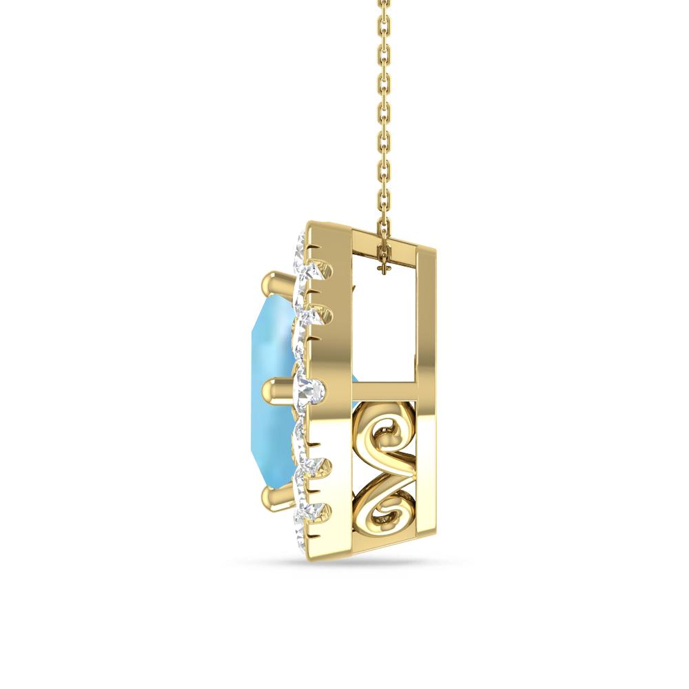Yellow Gold - Aquamarine