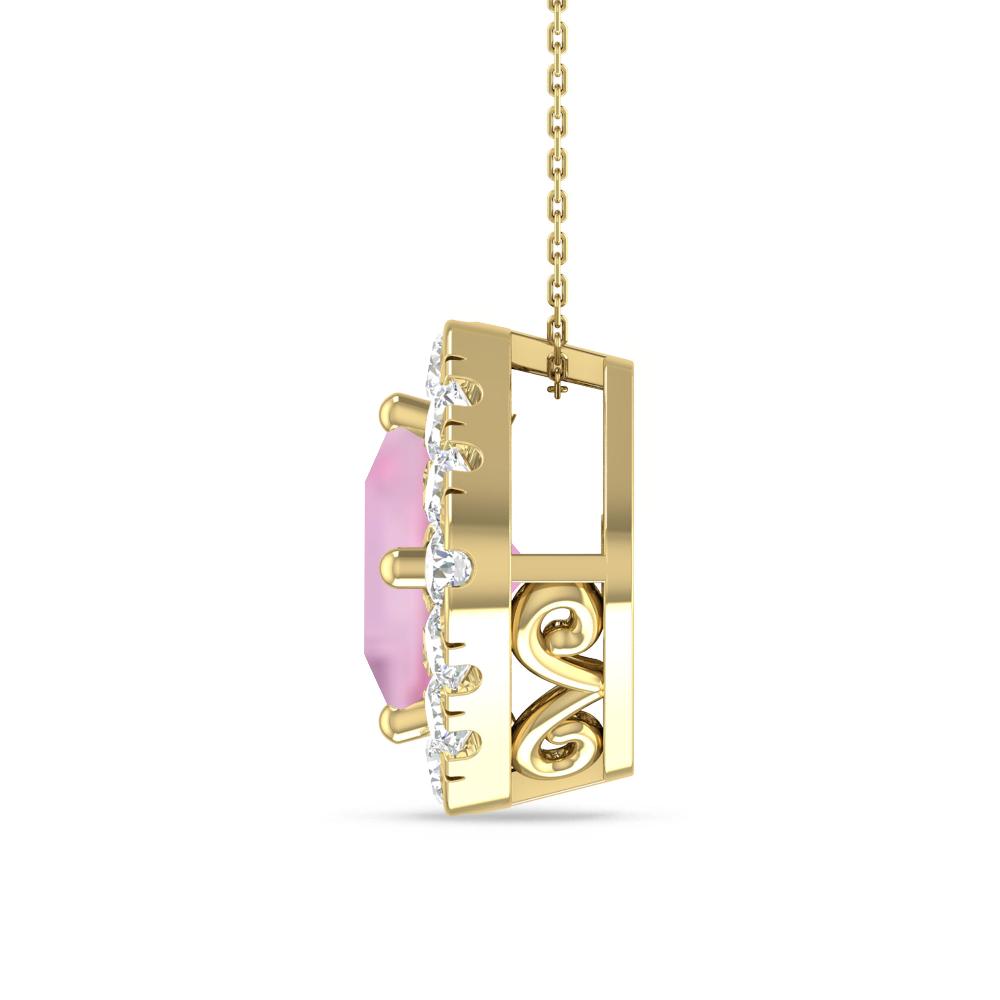 Yellow Gold - Pink Tourmaline