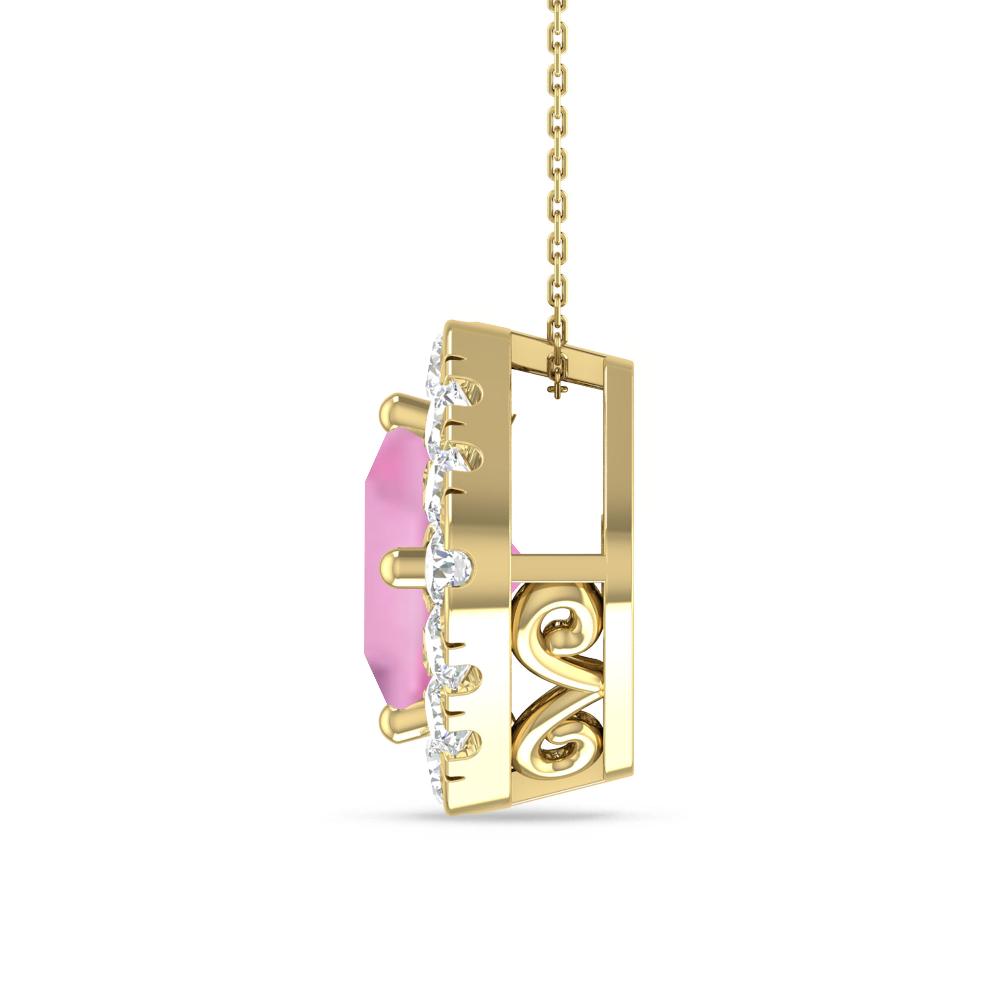 Yellow Gold - Pink Tourmaline