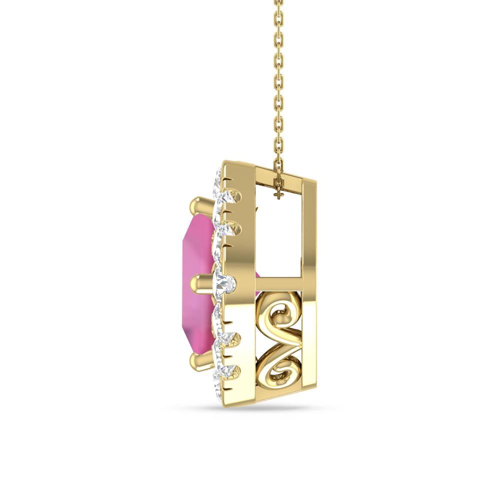 Yellow Gold - Pink Tourmaline