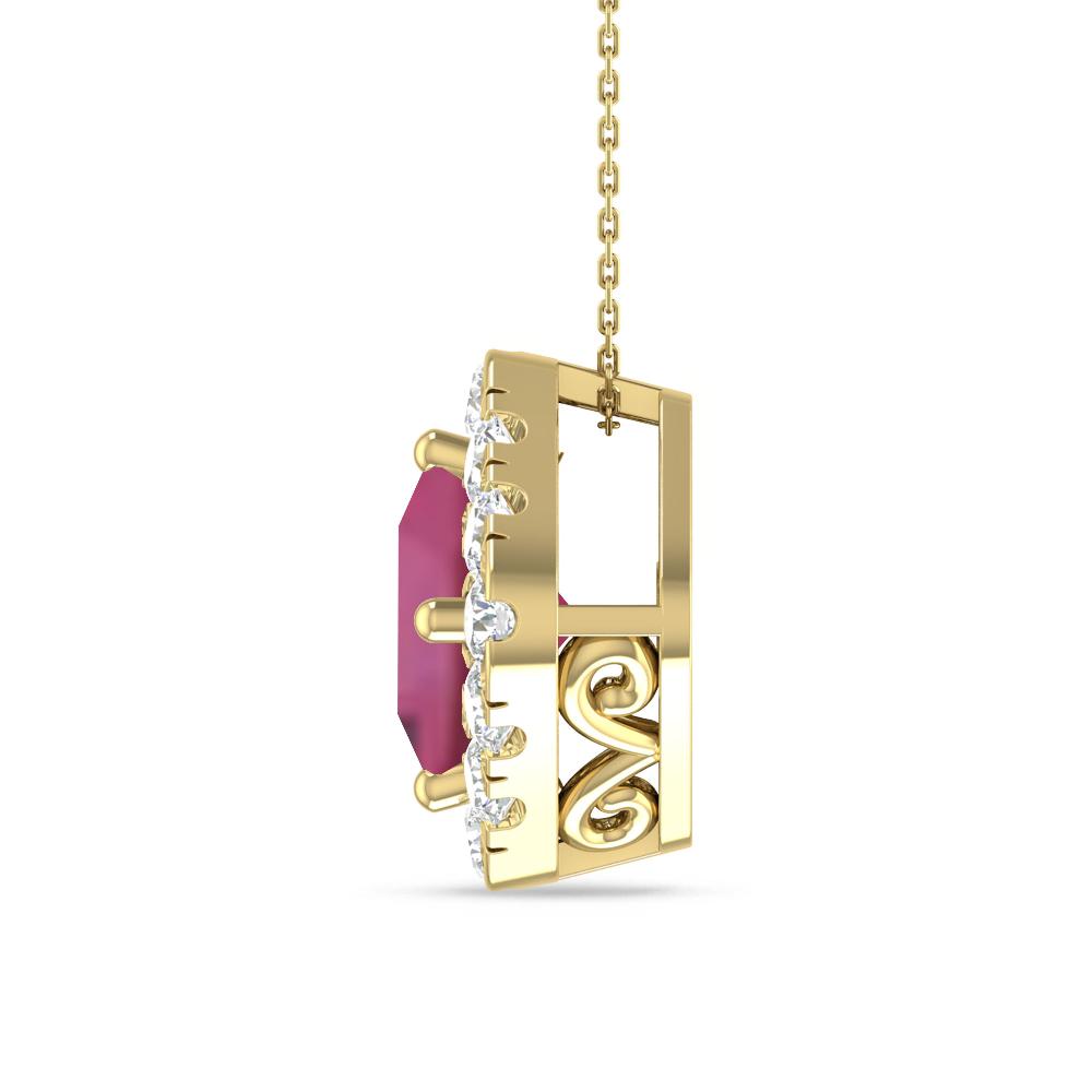 Yellow Gold - Pink Tourmaline