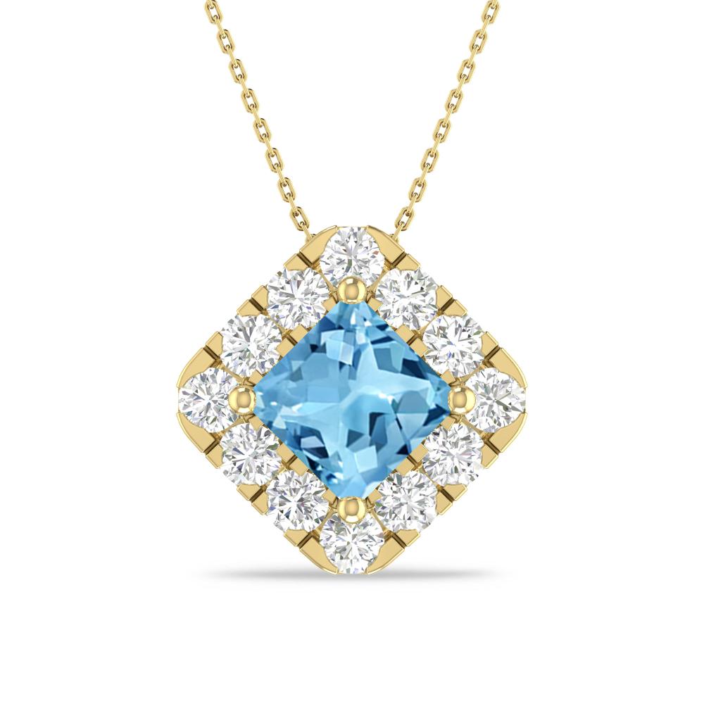 Yellow Gold - Blue Topaz