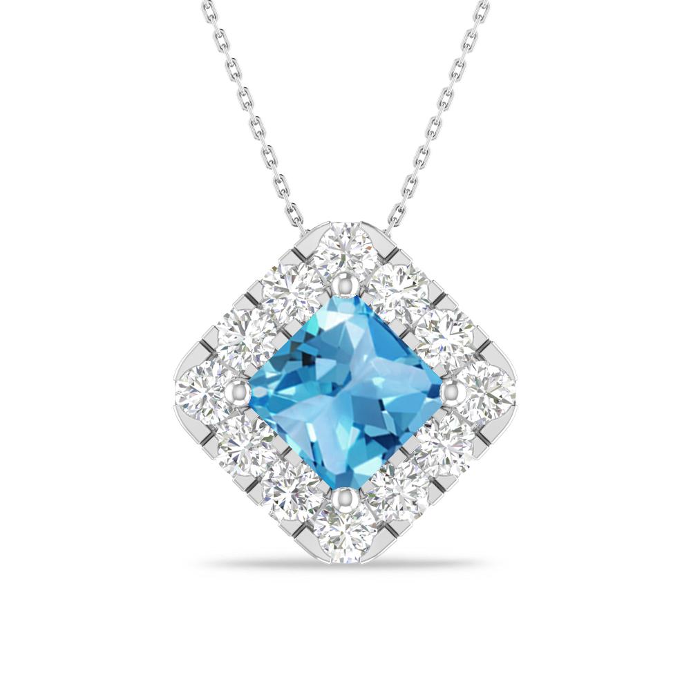 White Gold - Blue Topaz