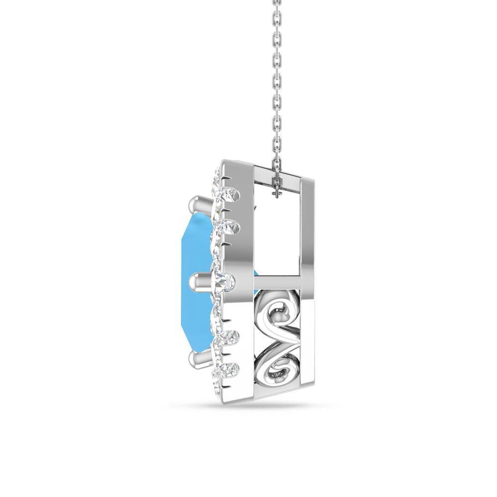 White Gold - Blue Topaz