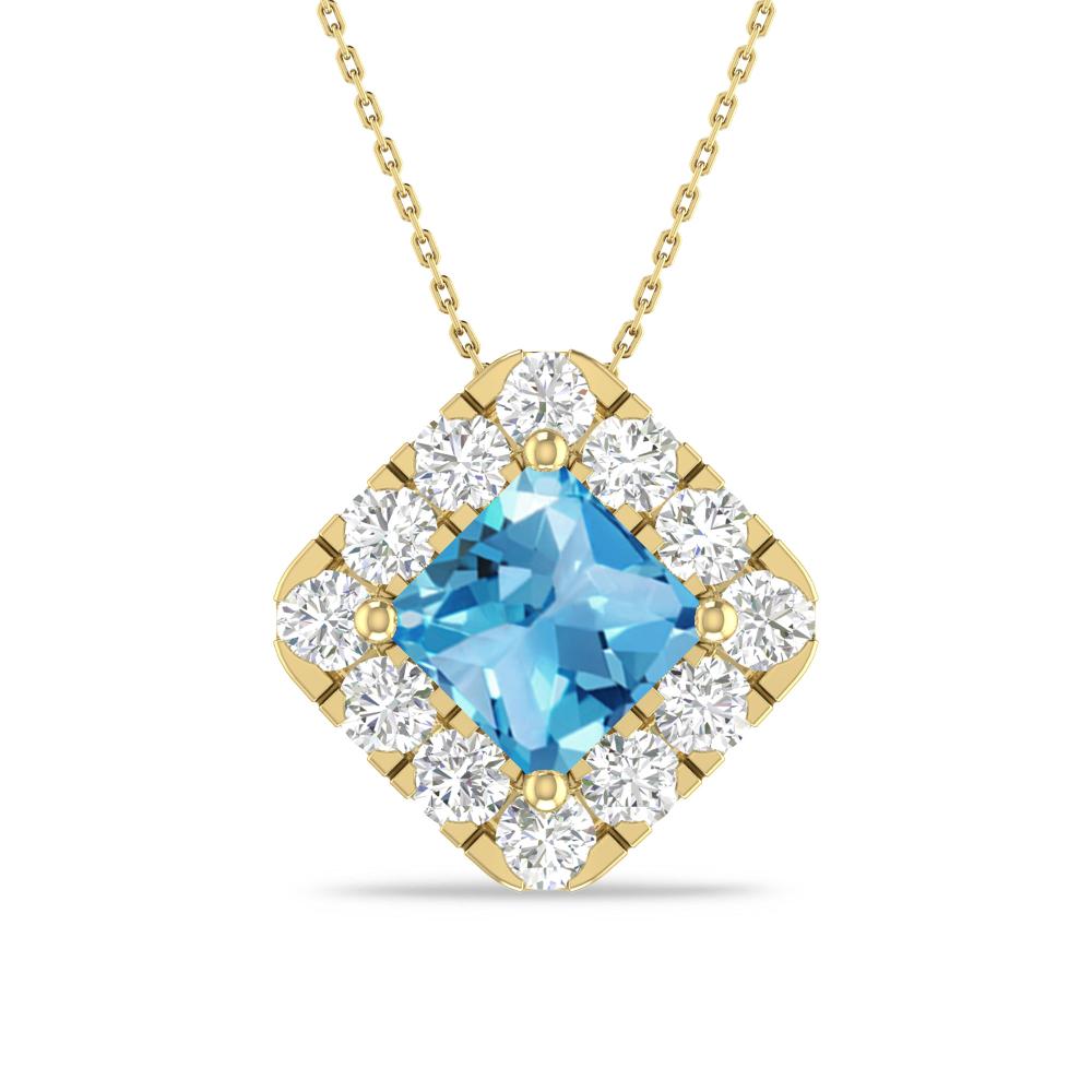 Yellow Gold - Blue Topaz