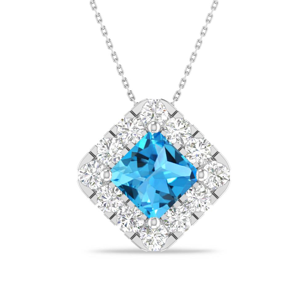 White Gold - Blue Topaz