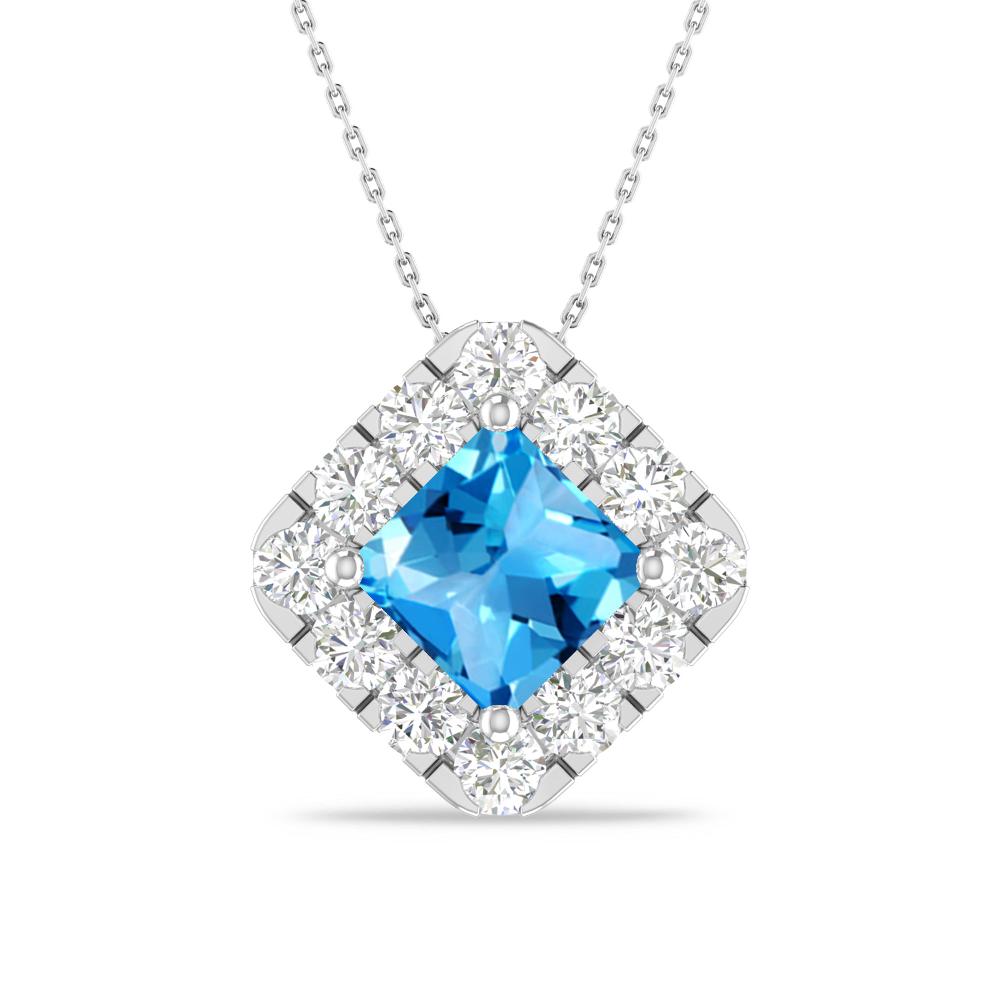 White Gold - Blue Topaz