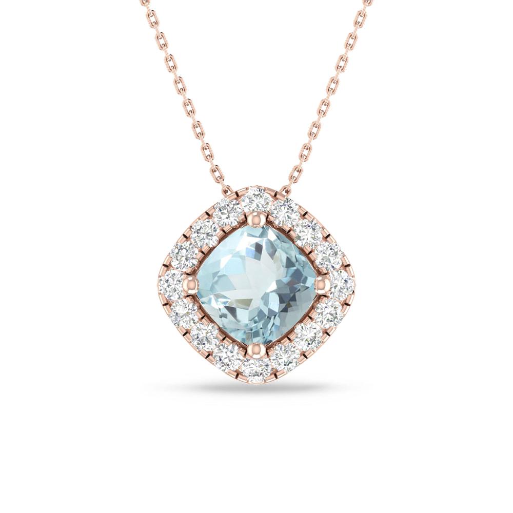 Rose Gold - Aquamarine