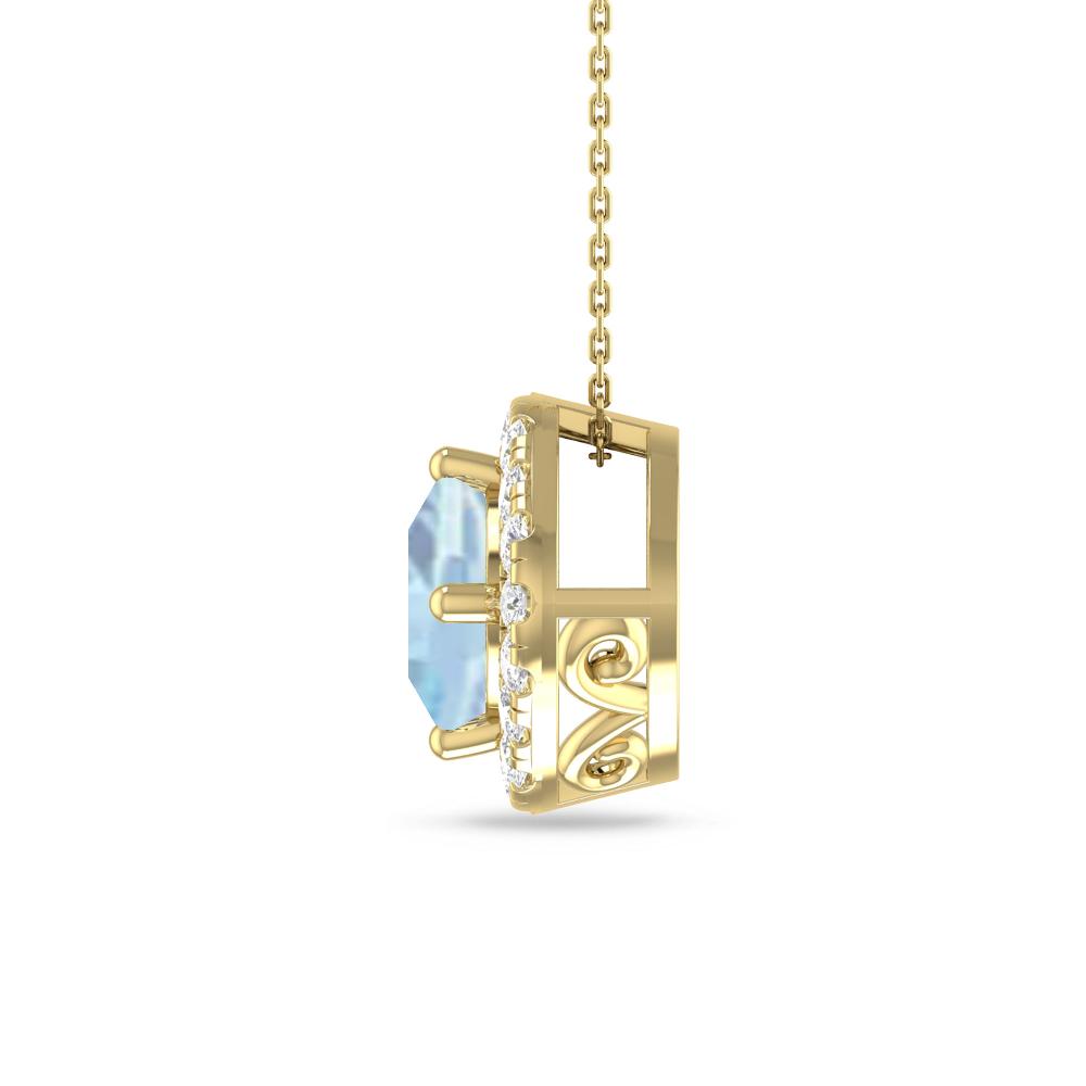 Yellow Gold - Aquamarine