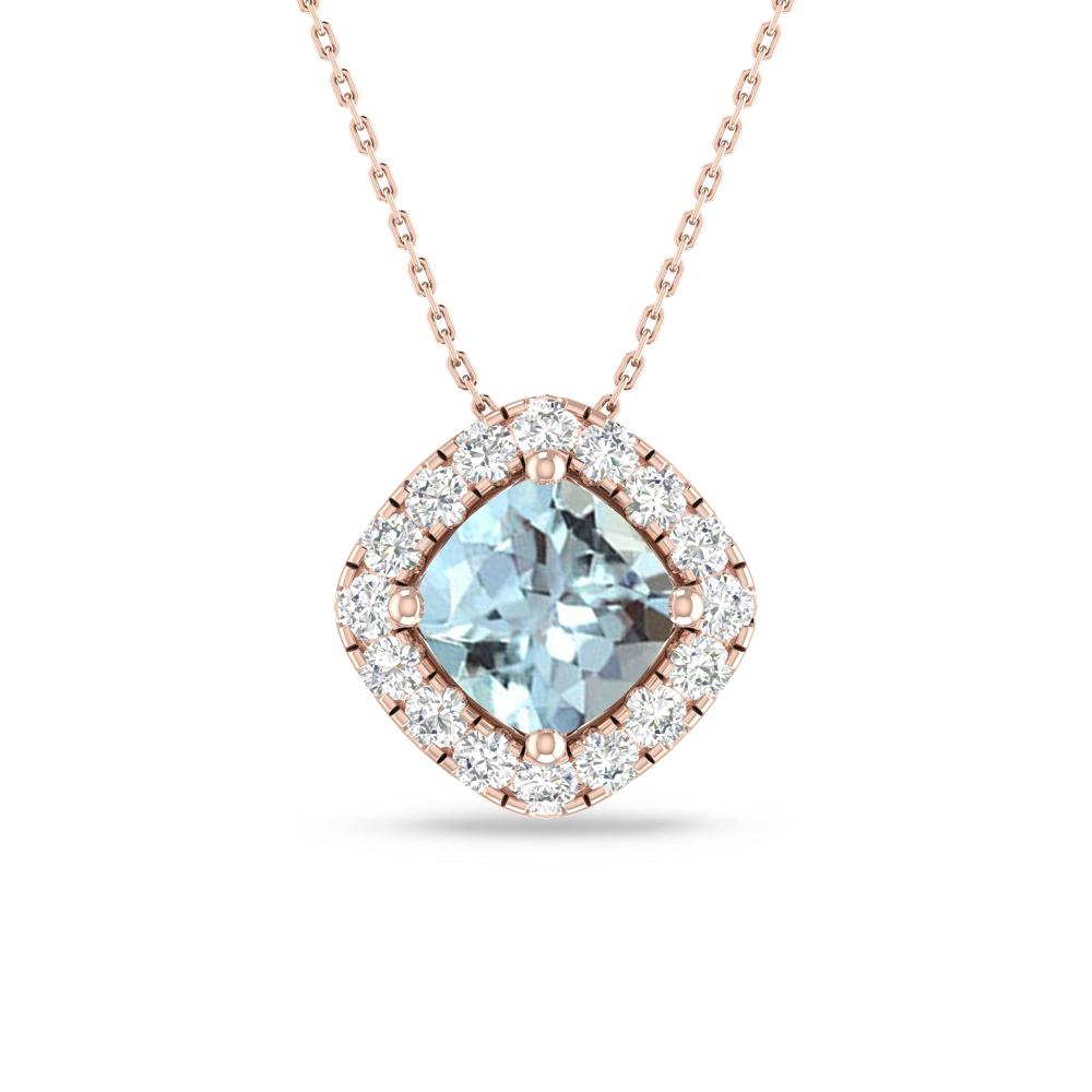 Rose Gold - Aquamarine